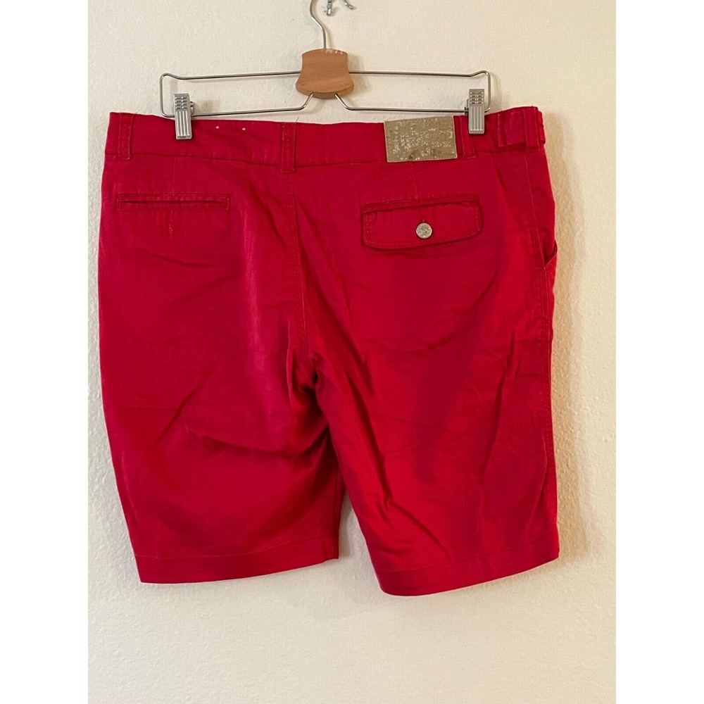 1955 Vintage Size 13‎ Juniors Womens Bermuda Chino Shorts Button-Tab Waist Red - Picture 3 of 8